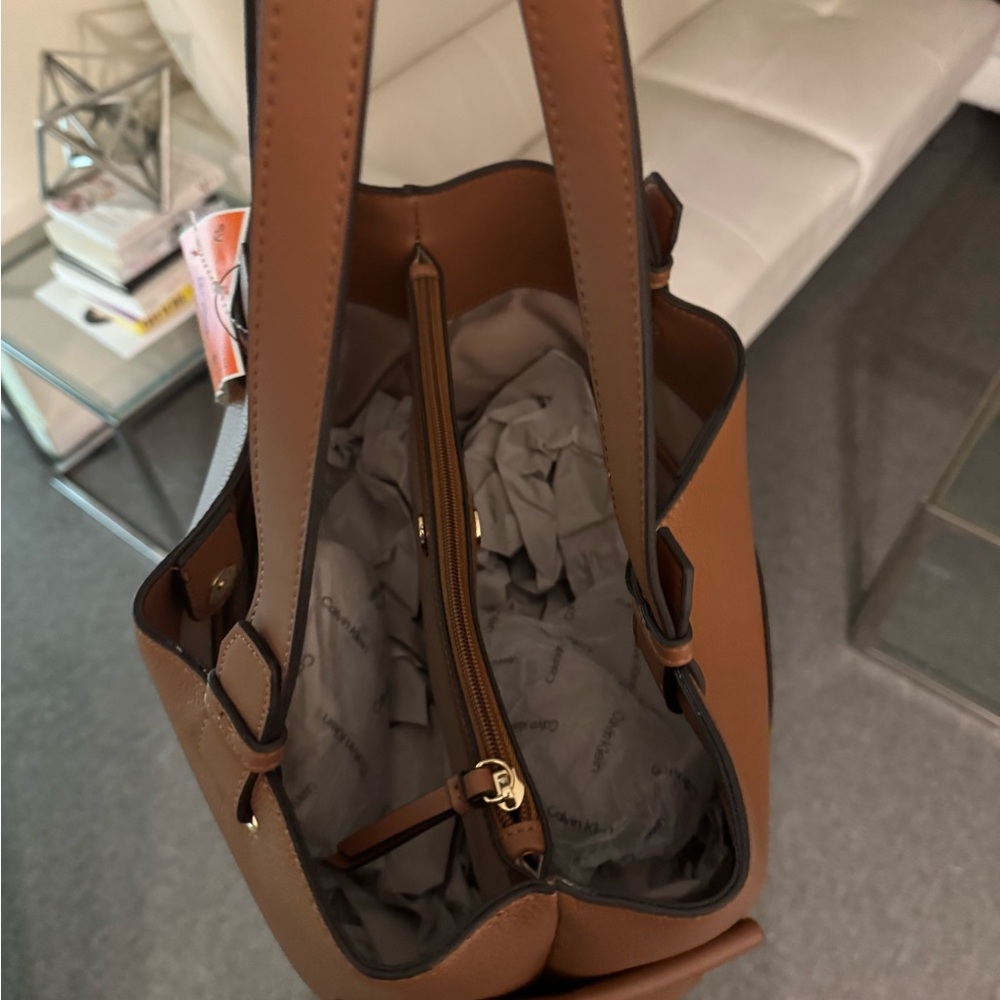 Calvin Klein Collection Brown Leather Tote - Picture 5 of 10